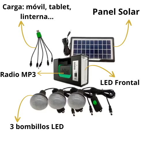 ¡Compre 2 por el precio de 1! Kit Solar Baterluz